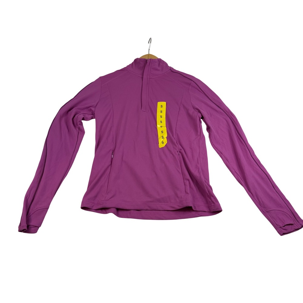 Mondetta Performance Luxury Purple Quarter Zip Pullover Long Sleeve Top Mens S